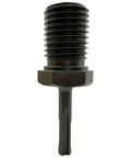 1-1/4 Inch 7 Male to SDS Plus Core Drill Adapter, heat-treated steel, showing thread detail and shank for core bits, industrial use.