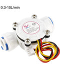 Three Eighth Inch Dope Quick Connect Hall Effect Water Flow Sensor For Liquid Water Flow Meter DC5V 0.3 to 10 Liters Per Minute YF S301 Three Wire Red Black Yellow Easy Install