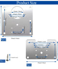 Rock Solid Stainless Steel Cabinet Hinge Repair Plates With Mounting Screws To Kick Rotted Wood Hinges And Fix Wobbly Kitchen Cupboards Quick No Sweat Upgrade product size details with measurements.