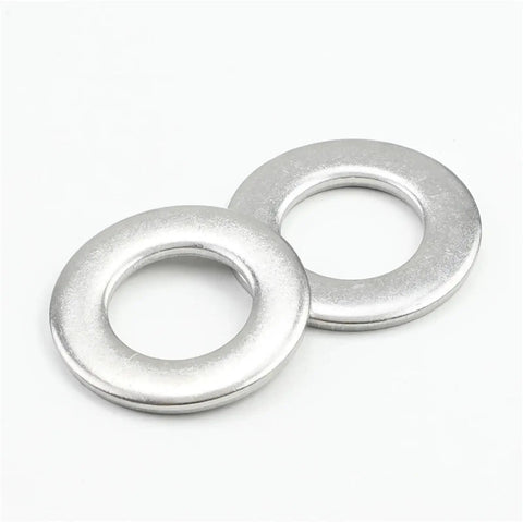 Heavy Duty Stainless Flat Washer Set 200 PC 304 Stainless Steel M6 M8 M10 Assortment Kit Gasket Rings For Even Load Distribution Keeps Fasteners Tight And Protects Soft Materials From Damage No Sweat, two stainless flat washers