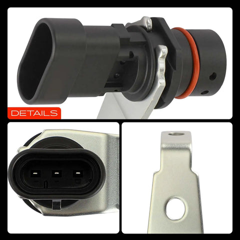 Engine Crankshaft Position Sensor Replacement For Chevrolet And Cadillac Fits Astro Blazer C1500 C2500 C3500 Express Vans Suburban SUV 1996-2007 Plug And Play Install close-up connector and bracket