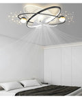 Modern Luxury Ceiling Fan Lamp High Transmittance Acrylic Ceiling Lamp Living Room Bedroom Dining Room Ceiling Fan Lights, High Quality in a stylish bedroom.