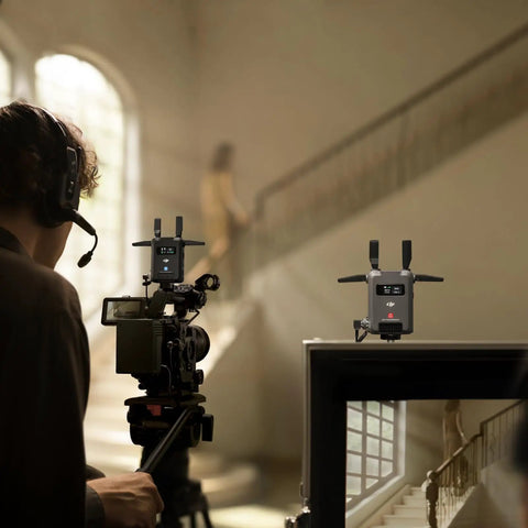 SDR Wireless Video Transmission Kit with 3 km range on camera capturing clear aerial feeds indoors.