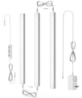 Under Cabinet LED Light Kit 3 Pack 12 Inch Linkable Plug In No Fuss Dimmable Daylight White 4500K No Flicker No Dots No Glare