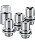 Heavy Duty M12x1.5 Wheel Lock Nuts Key Set For Toyota Rides Chrome Steel Anti Theft Lug Hardware, 4 nuts and 1 key.