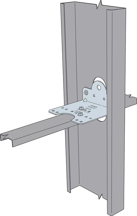 MSSC 4.25 R50 Galvanized Steel Stud Clip 12 Gauge 50 Count Prepunched Holes For Quick And Accurate Framing depicting framing installation