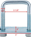 4 Pack Leaf Spring Clamp Kit For Trucks Two And Five Eighths Inch Wide Three Quarter Inch Long Galvanized Steel Clamps Lock Springs In Place