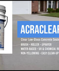 Top Shelf Penetrating Concrete Sealer For Driveways And Patio Slabs Badass Clear Finish in 5-gallon bucket for easy application.