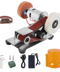 Hardcore Mini Belt Sander Workhorse Featuring Seven Variable Speed Controls, All Copper Motor Bench Grinder with polishing pad and accessories.
