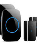 Wireless Door Chime Kit With Sensor Plug In Receiver Easy No Wiring Setup No Fuss Long Range Door Alarm System Up To 1000 Feet Instant Door Open Alerts For Home Office Or Apartment black sensor and plug-in receiver