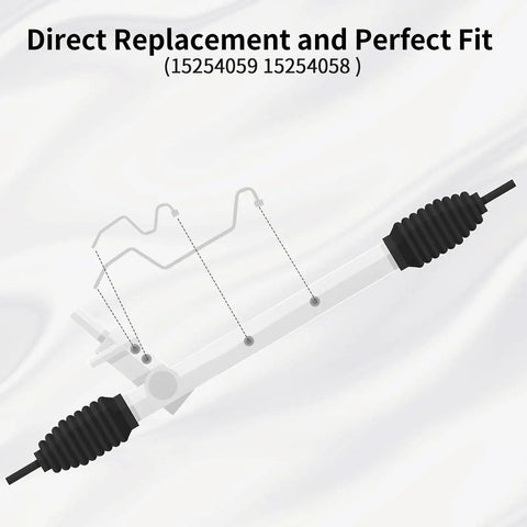 Power Steering Line Kit Direct Fit For Chevy Escalade Suburban Tahoe Silverado Avalanche GMC Yukon And Sierra 2007 2014 Aluminum Rack And Pinion Transfer Lines Replace OEM 15254059 15254058 Leak Proof Design diagram