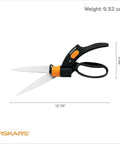 Shear Ease Grass Shears With 360 Degree Swivel Blades For Edging And Trimming, 5 Inch Stainless Steel Blades.