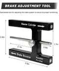 Hella Tight Brake Booster Adjustment Tool With Magnetic Aluminum Body And Adjustable Pin For Master Cylinder Push Rod Length Gauge, 3.5in x 2.6in