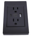 Smooth Operator US Standard Wall Outlet With USB C And USB A Fast Charging Sockets Delivers Fifteen Amp Electrical Power Via PC Flame Retardant Plate