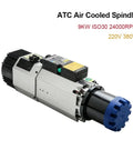 Professional Air Cooled Spindle Motor 9Kw 220V 380V With Automatic Tool Change Iso30 Collet For Cnc Milling Routers, detailed view of spindle.