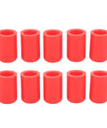 10 Pack Silicone Vacuum Hose End Plugs For Car Engine Bay Protection, 16mm Inner Diameter, Universal Red Hose Caps, Heat Resistant Durable