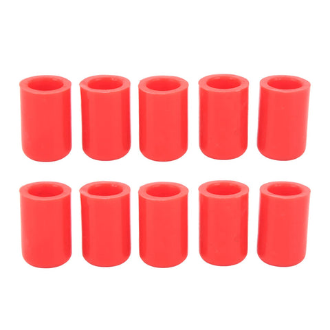 10 Pack Silicone Vacuum Hose End Plugs For Car Engine Bay Protection, 16mm Inner Diameter, Universal Red Hose Caps, Heat Resistant Durable