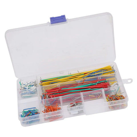 560 Piece Multicolor Jumper Wires Set, Solderless Breadboard Cables In 14 Lengths With Storage Box, open view