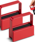 Two Pack Magnetic Handle Grabber With 50 Lb Pull Red Finish, metal pickup tool for nails, screws, nuts, bolts, and small parts.