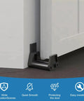 Barn Door Floor Guide With Adjustable Wall Mount For Easy Installation RV Sliding Door Guide With Screws Black Finish