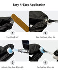 Airbrush Gel Polish Kit With 12 Colors, HEMA Free For Ombre Nails, Ready To Spray Formula application steps illustration