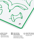 Detail of Heavy Duty 8X12 Inch Tin Metal Sign Eyewash Station Inside Safety Warning Plaque showing graphics and smooth corners.