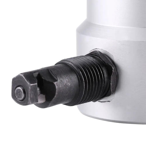 Double Head Sheet Metal Nibbler Drill Attachment Pro Grade Cutter Kit For Steel Copper Aluminum Stainless Steel Electric Power Drill Accessory For Flat And Curved Surfaces, 8mm shank