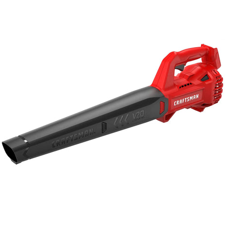 V20 Cordless Leaf Blower Bare Tool Only For Hard Surface Cleanup, Delivers Up To 200 CFM And 90 MPH, side view.