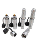 Docking SF12 Connector Kit For Equipment Power With Metal Male And Female Plugs, 2 3 4 5 6 7 9 Pin Configurations, Durable Industrial Grade 6 Pin Docking Assembly For Quick Plug In, metal connectors with dust caps