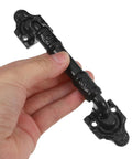 Two Pack Black Barn Door Pull Handles Made From Sturdy Iron Alloy Wear Resistant No Drill Install Sleek Modern Sliding Door Hardware