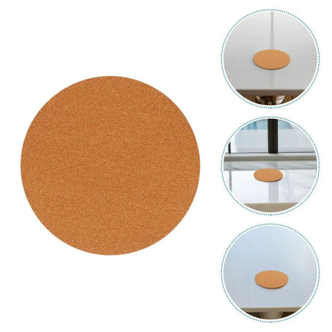 Round Cork Plant Coasters 4 Pack Absorbent No Fuss Easy Care Pot Pads For Plants And Drinks Great For Garden Patio Kitchen And DIY Crafts Brown Table Saver That Absorbs Moisture Prevents Scratches And Stains, round cork pad close-up