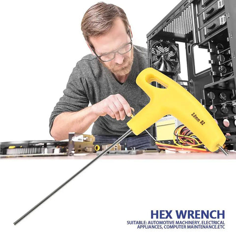 Premium Professional S2 Alloy Steel T Handle Hex Wrench Set H20 With 100mm L Shaped Hex Key Tool Kit For Auto Repair Electronics Assembly And DIY Projects Tough High Performance Gear, 2.0mm S2 hex wrench for computer repair