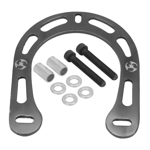 Rock Solid Aluminum Alloy Brake Boosters With Mounting Screws For V Brake Mountain Bikes heavy duty black mount kit and washers.