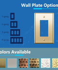 Decorator Switch Or Receptacle Metal Wall Plate Built Tough With Corrosion Resistant Stainless Steel And Polished Brass Finish options