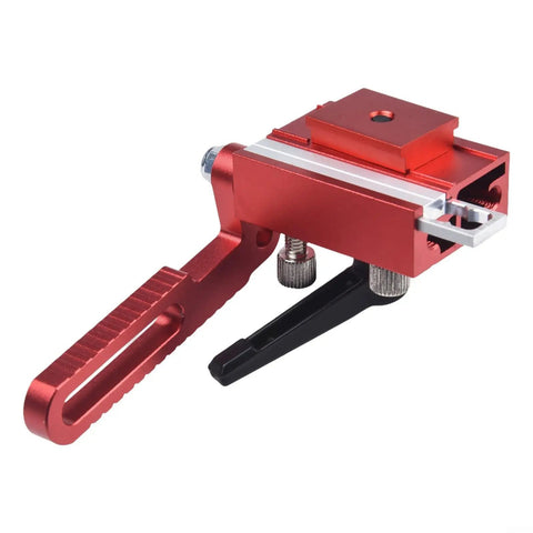Red Beefed Up Adjustable Miter Track Stop For Table Saw And CNC Router Table, aluminum alloy, T slot fence flip stop jig for woodworking