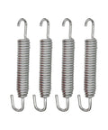 Four metal springs from Exhaust Muffler Joint Gasket Spring Stay Kit For Banshee 350 YFZ350 1987 2006 Pipe Stay Mount With Hangers Springs And O Rings Easy Bolt On Replacement For Off Road Riders.