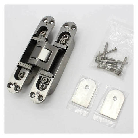 Heavy Duty Invisible Hinge For Wooden Doors, 100kg Load, Rust Resistant 304 Stainless Steel, 3D Adjustable Concealed Hinge, TE 540 Style
