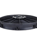 Awesome 11 Inch Electric Radiator Cooling Fan With Shroud, slim black fan with mounting brackets, suitable for street rods.