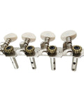 Upgrade Classical Guitar Tuning Pegs Set For 4L4R And Other Styles Easy Fit Replacement Hardware For Stable Tuning And Smooth Turn Durable Build No Fuss Install For Replacing Old Or Broken Guitar Tuner Parts white metal 4-piece set