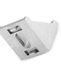 Close-up of Built Tough Aluminum Alloy L Shaped Corner Brackets Set Right Angle Furniture Fasteners 10 Pcs