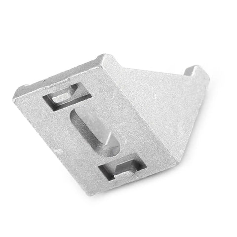 Close-up of Built Tough Aluminum Alloy L Shaped Corner Brackets Set Right Angle Furniture Fasteners 10 Pcs