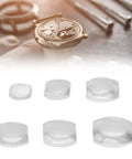 6 Piece Watch Repair Kit With Magnifying Loupe For Fine Movement Work And Date Adjustment, glass components displayed