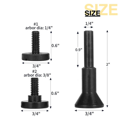 3 Inch Cut Off Wheel Kit With One Quarter Inch Mounting Mandrel And Three Eighths Inch Arbor For Die Grinder Rotary Tool dimensions