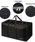 Roomy 96L Duffle Bag For Men And Women Foldable Waterproof Travel Gear Rugged Honeycomb Nylon Build Lightweight With Details
