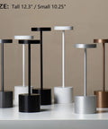 Rechargeable Cordless LED Table Lamp With Stepless Dimming And Three Lighting Modes, various colors, indoor outdoor use