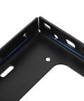 Heavy Duty Black Steel L Brackets For Floating Shelves, Wall Mounted Cabinet Support, Hidden Design For Bathroom And Home