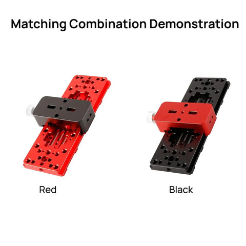 Heavy Duty Dovetail Mounting Plate For Telescopes 220mm Guide Star Compatibility in red and black side-by-side comparison