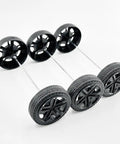 12 Pack Toy Car Wheels With 2mm Shaft Axles For RC Cars Trucks Robots And DIY Models Dope Plastic Wheels Ready For Mods