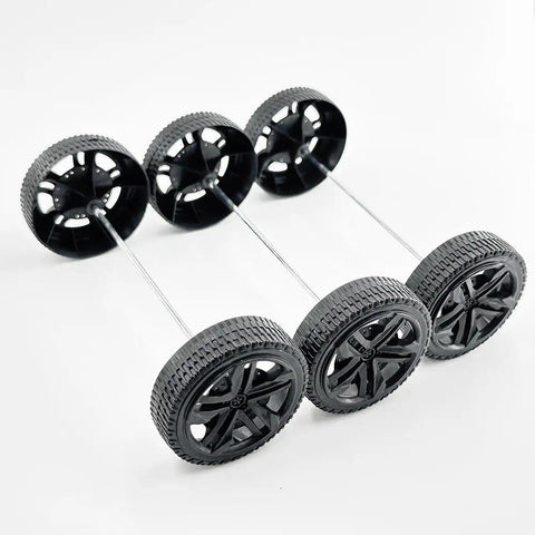 12 Pack Toy Car Wheels With 2mm Shaft Axles For RC Cars Trucks Robots And DIY Models Dope Plastic Wheels Ready For Mods