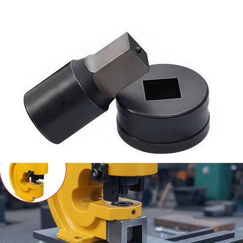 Heavy Duty Square Hole Punch Die For Hydraulic Punching Machines 17x17mm Industrial Grade Alloy Steel Punch Die Set with machine view